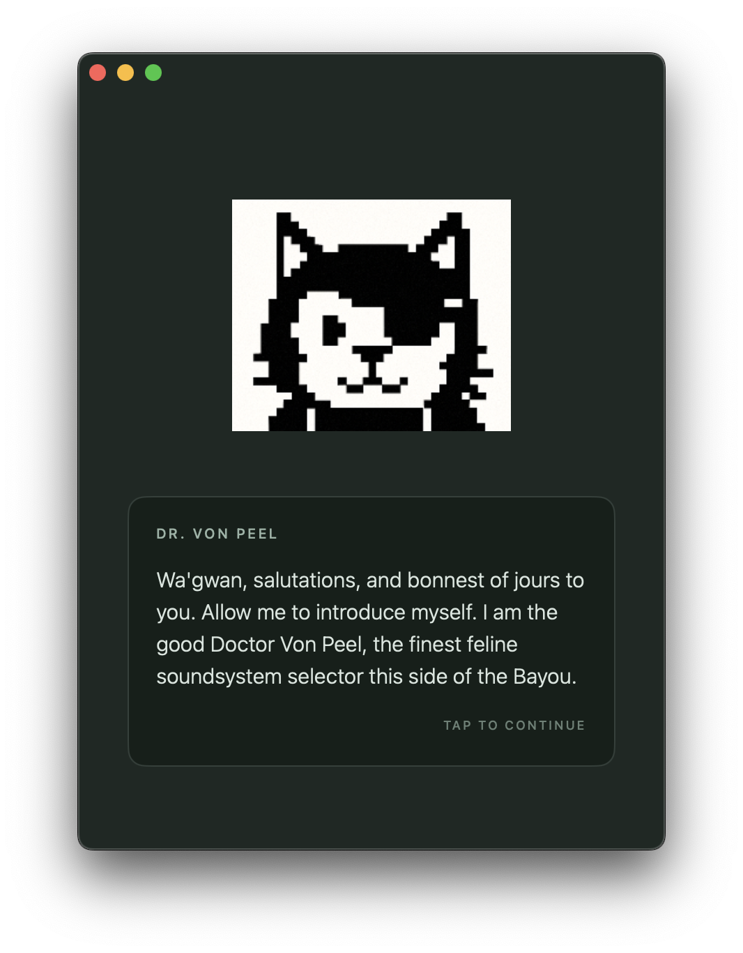 Dr Von Peel interface